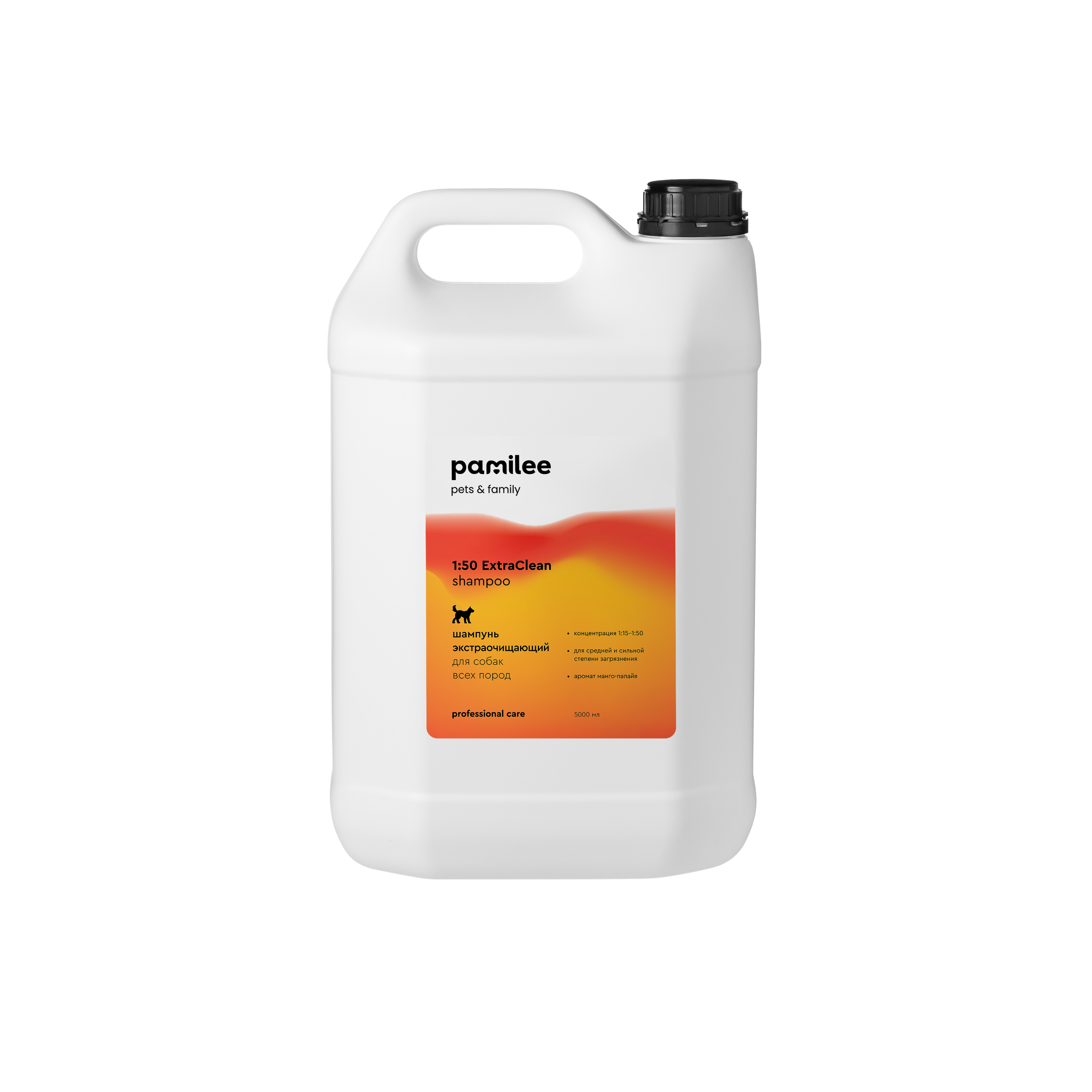 Экстраочищающий шампунь для собак 1:50 ExtraClean с ароматом манго-папайи, 5л